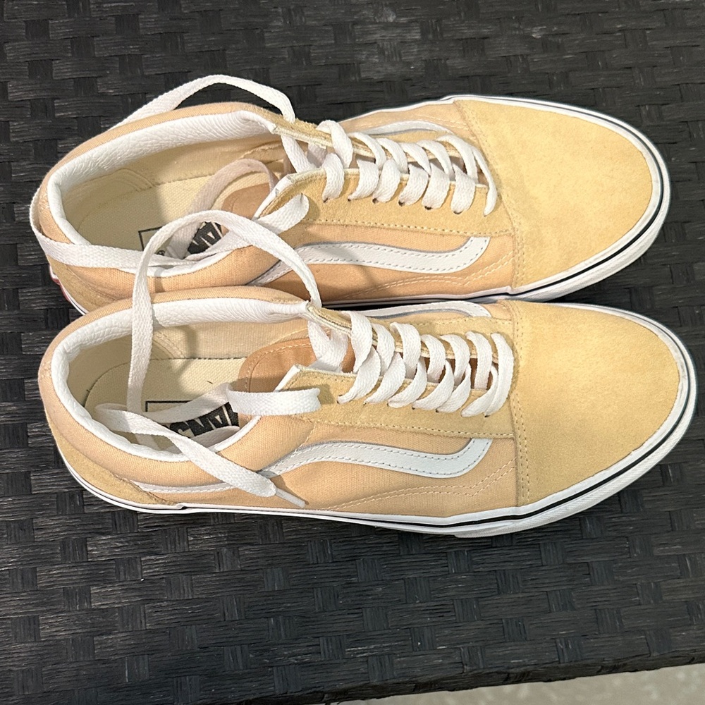 Vans Beige and White Sneakers